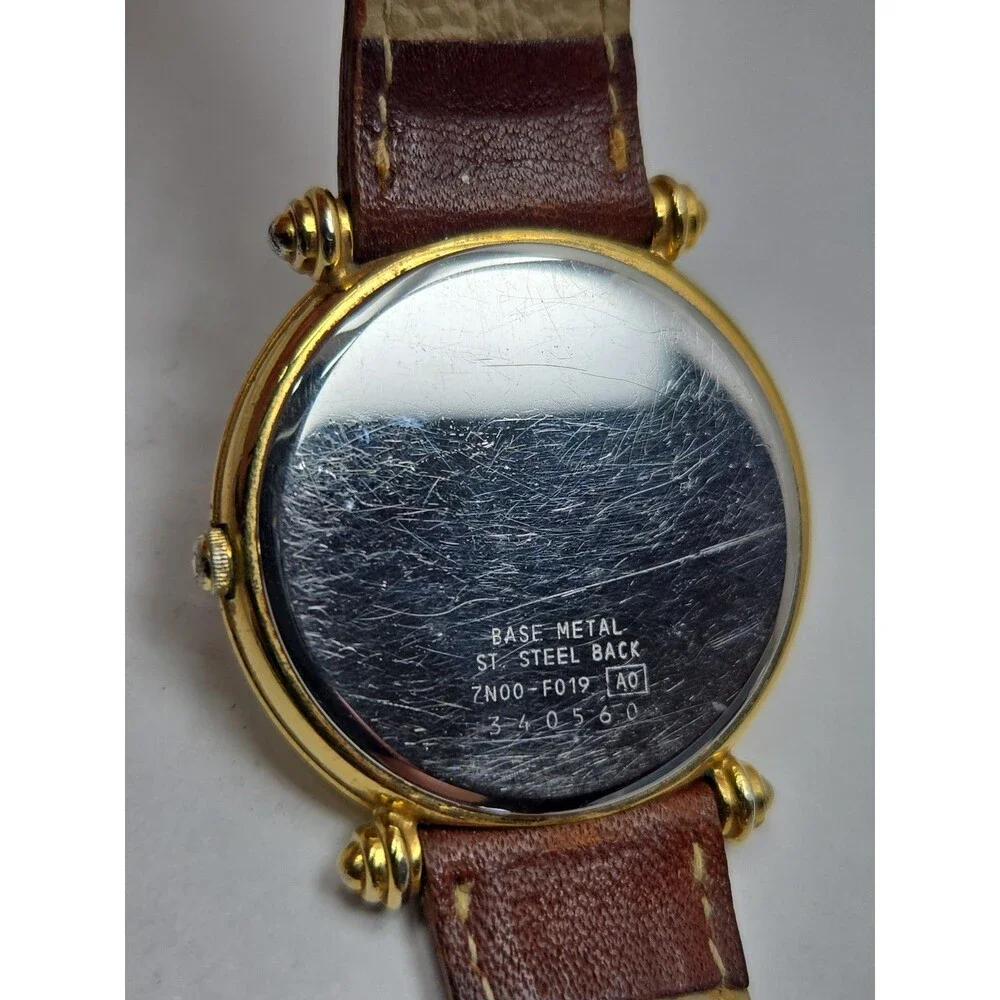 Vintage Seiko Vendome Obus 35mm Watch Gold Tone Quartz Art Deco New Battery